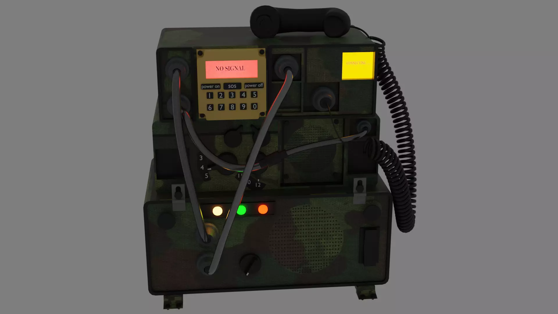 3d military radio Free low-poly 3D model_0
