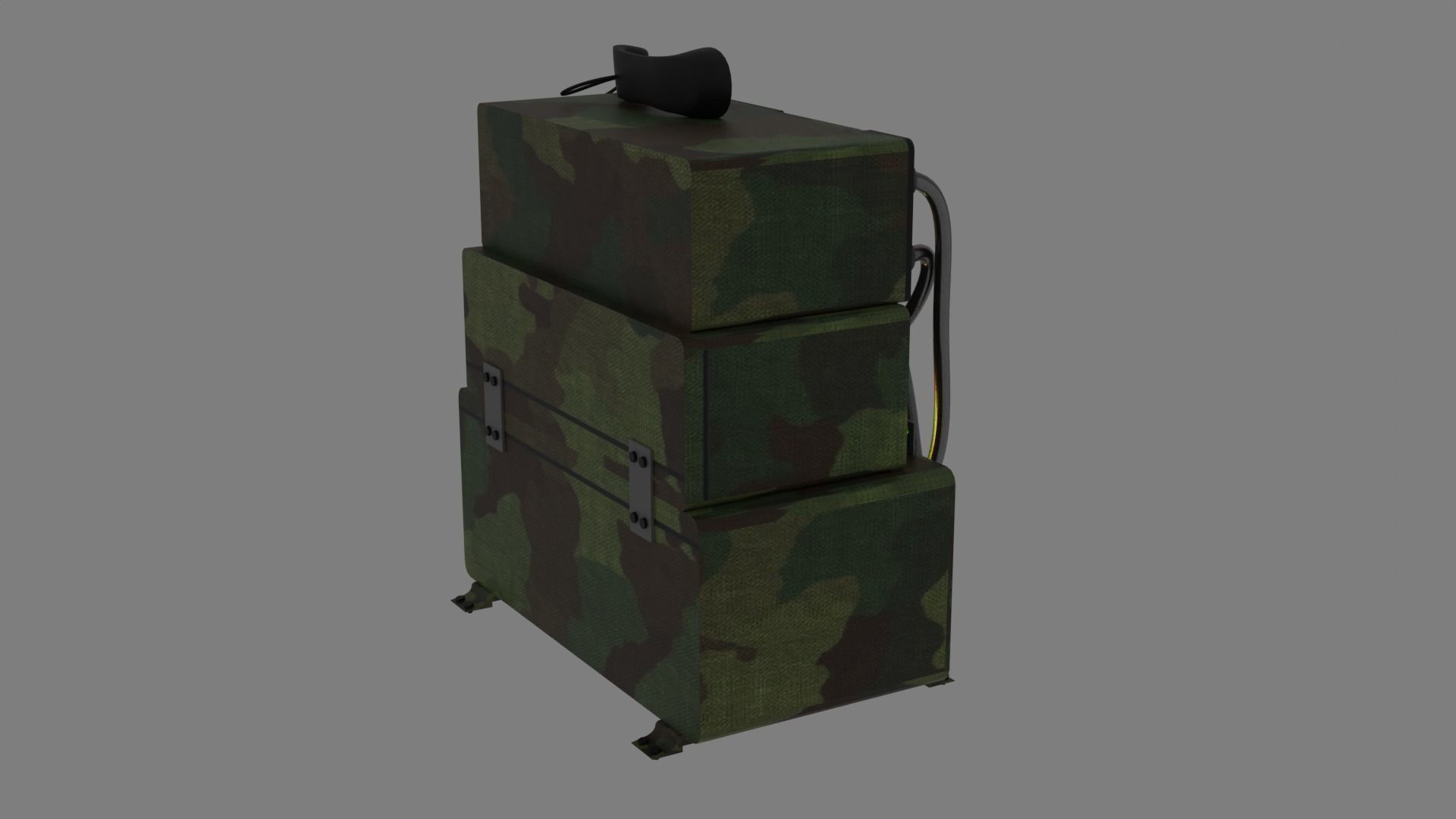 3d military radio Free low-poly 3D model_5