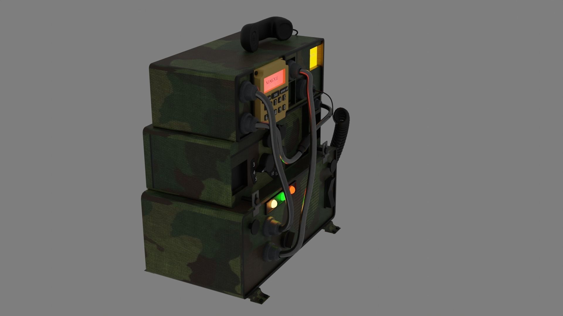 3d military radio Free low-poly 3D model_2