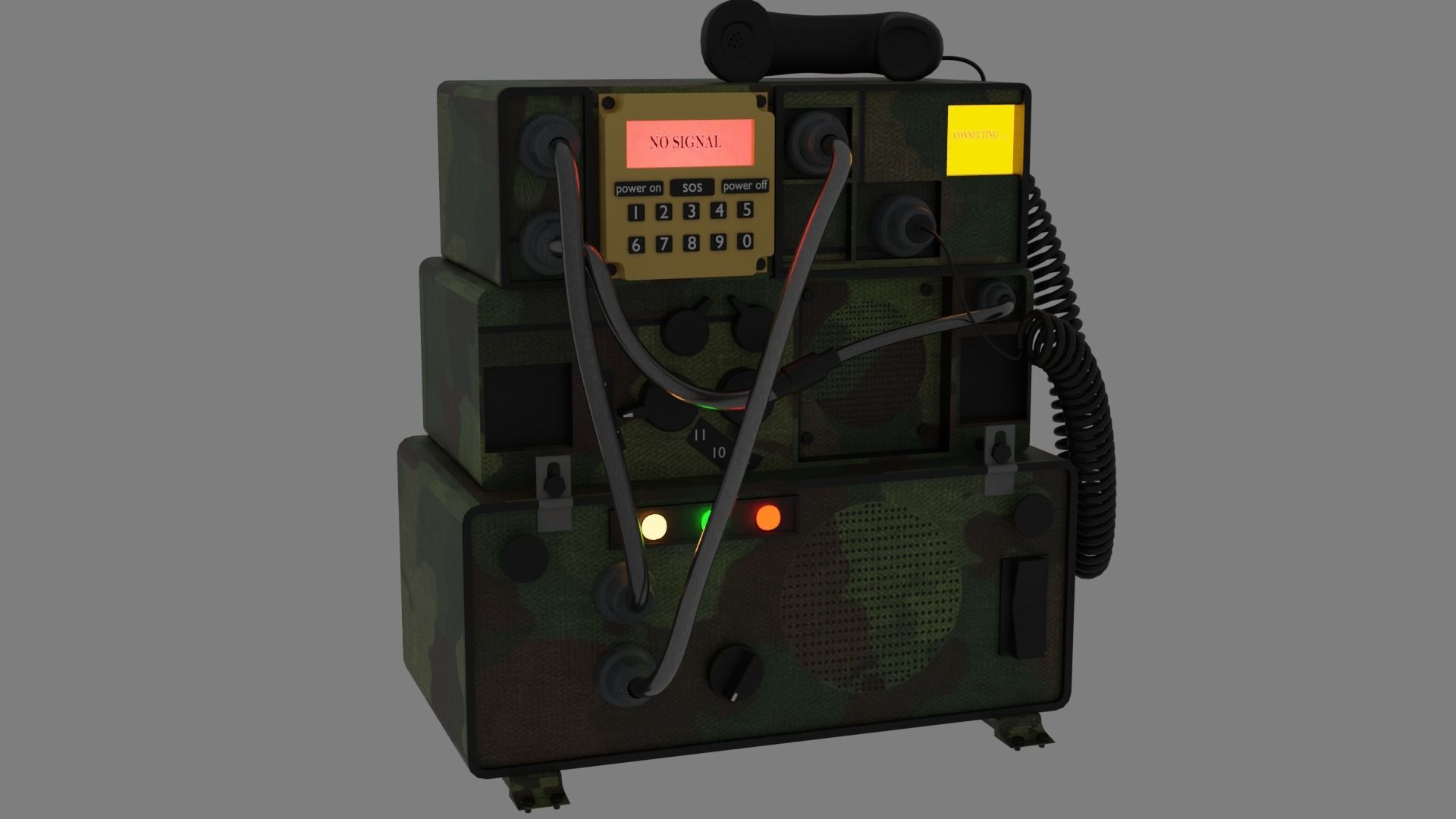 3d military radio Free low-poly 3D model_4
