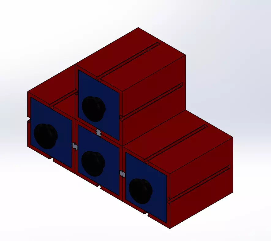 Modular Cuboid Storage 3D print model_0