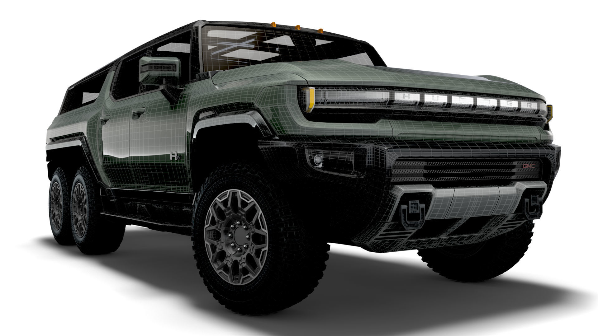 Hummer EV GMC SUV Crawler 2024 3D model_12