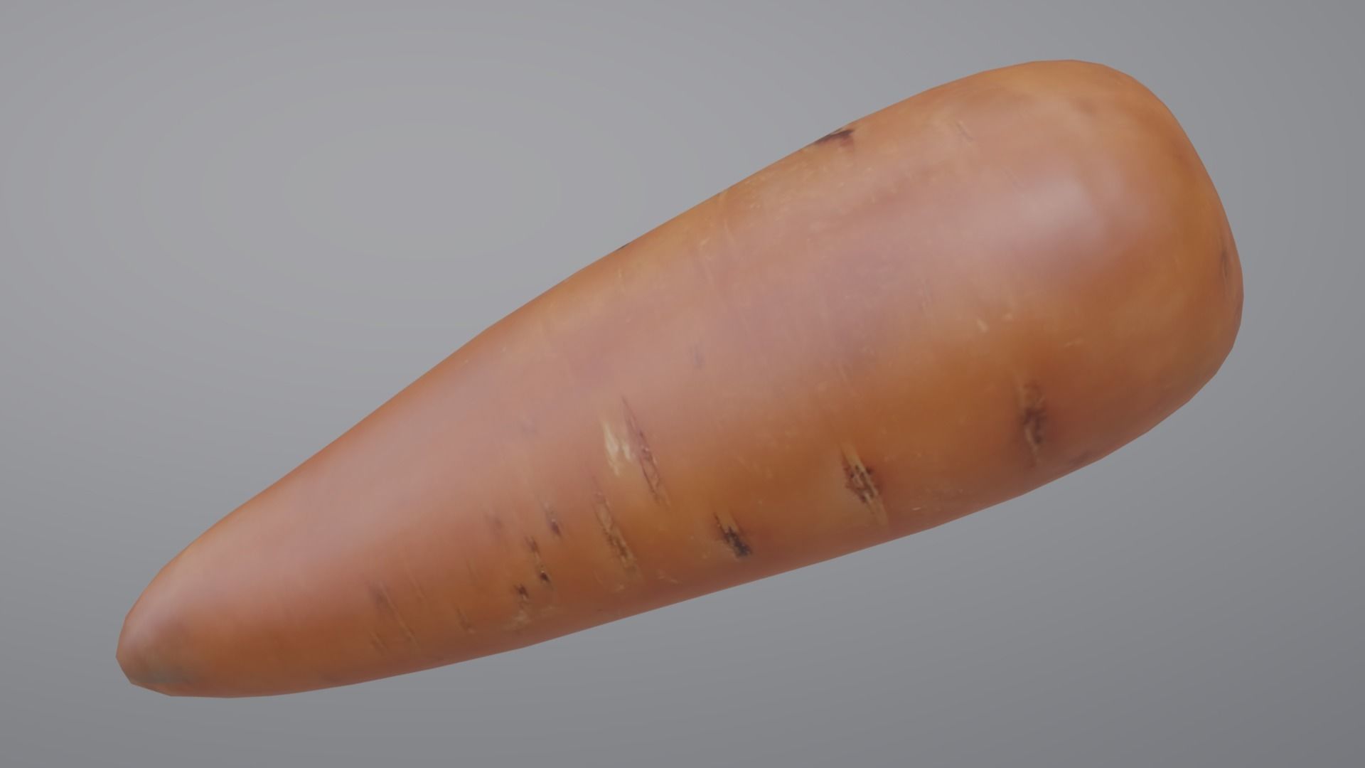 Carrot two carrots Low-poly 3D model_3