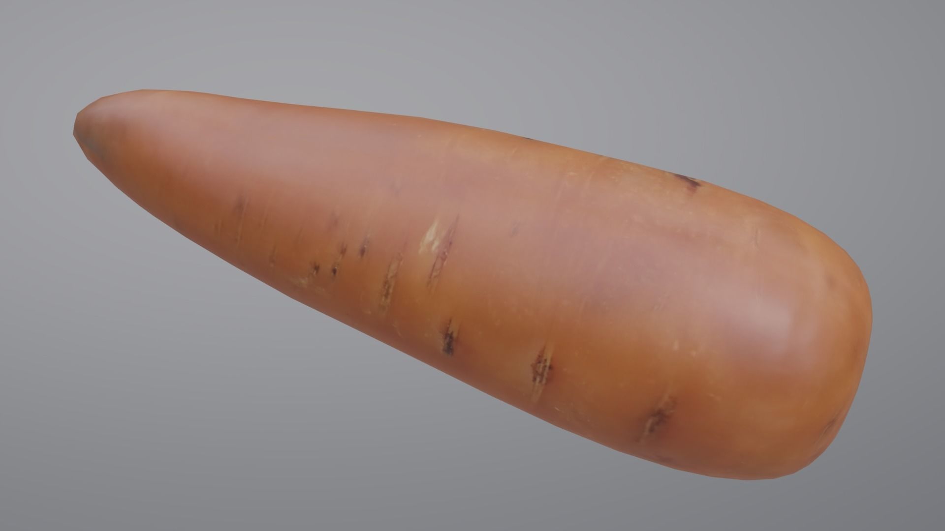 Carrot two carrots Low-poly 3D model_2