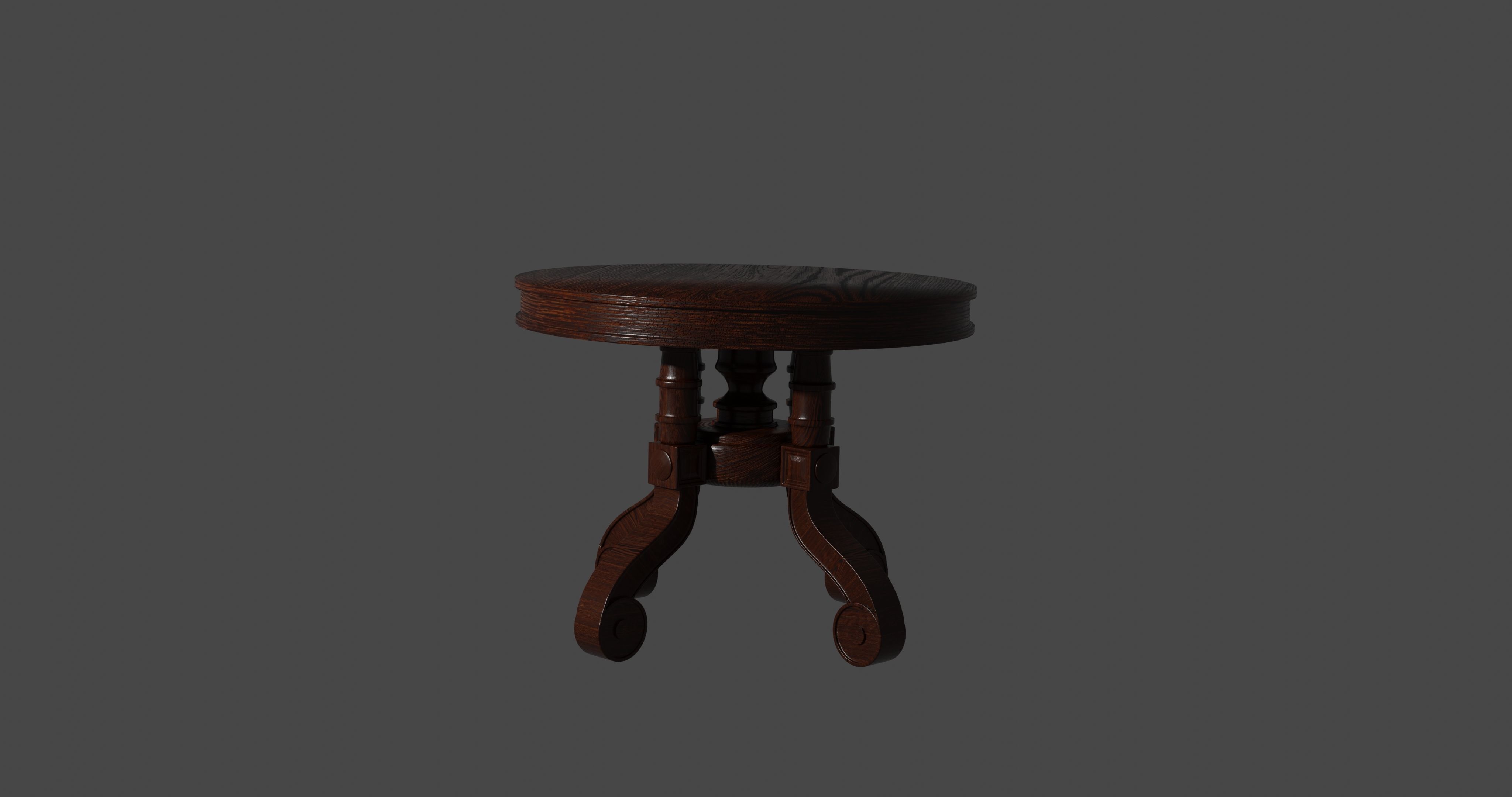 Medieval Table 3D model_1