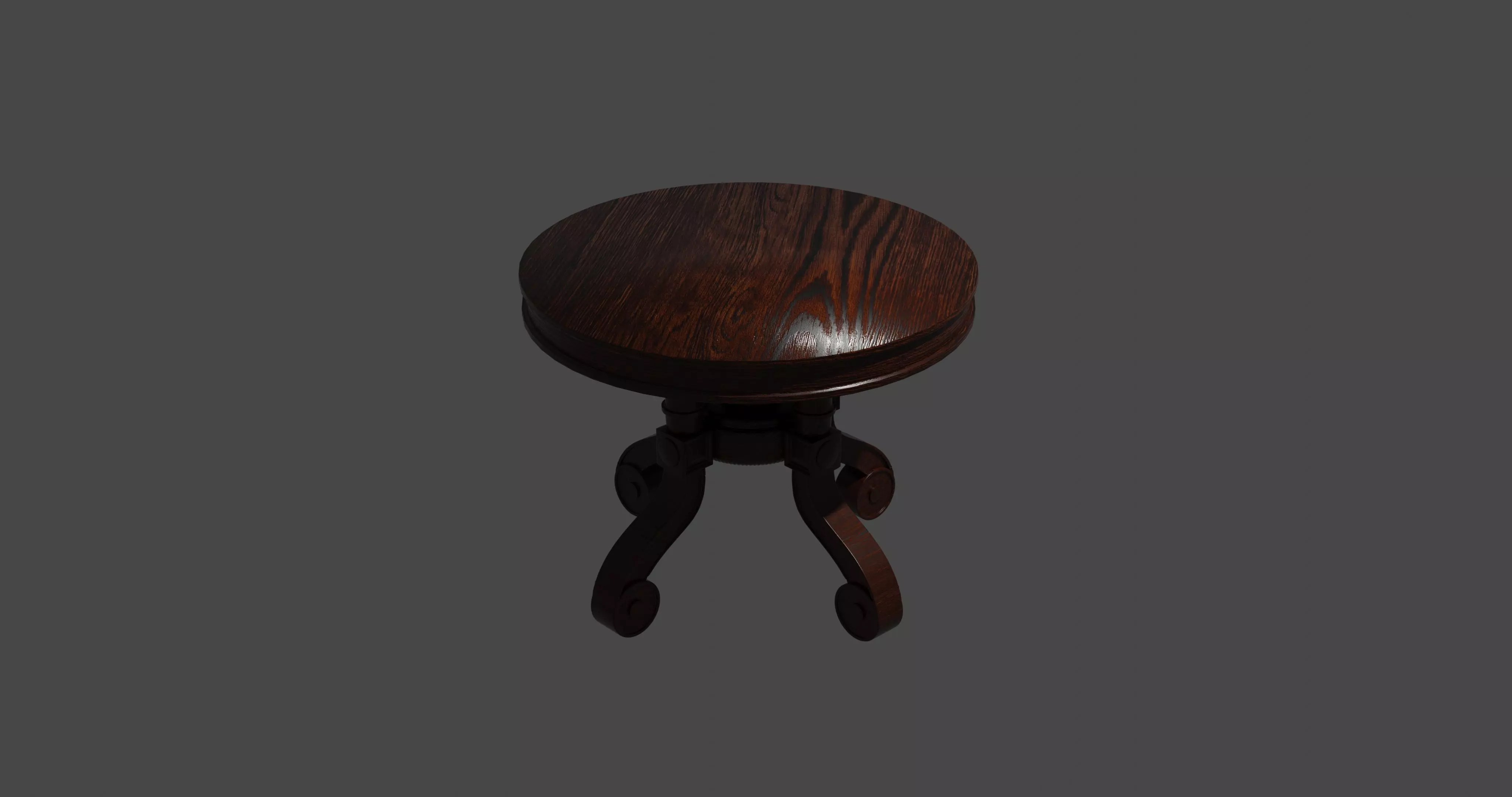 Medieval Table 3D model_0