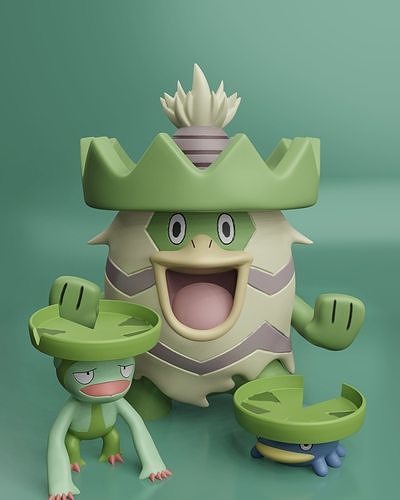 Pokemon - Lotad Lombre and Ludicolo 3D print model