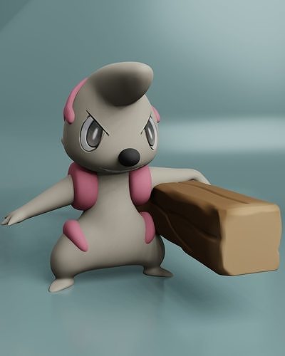 Pokemon - Timburr  3D print model
