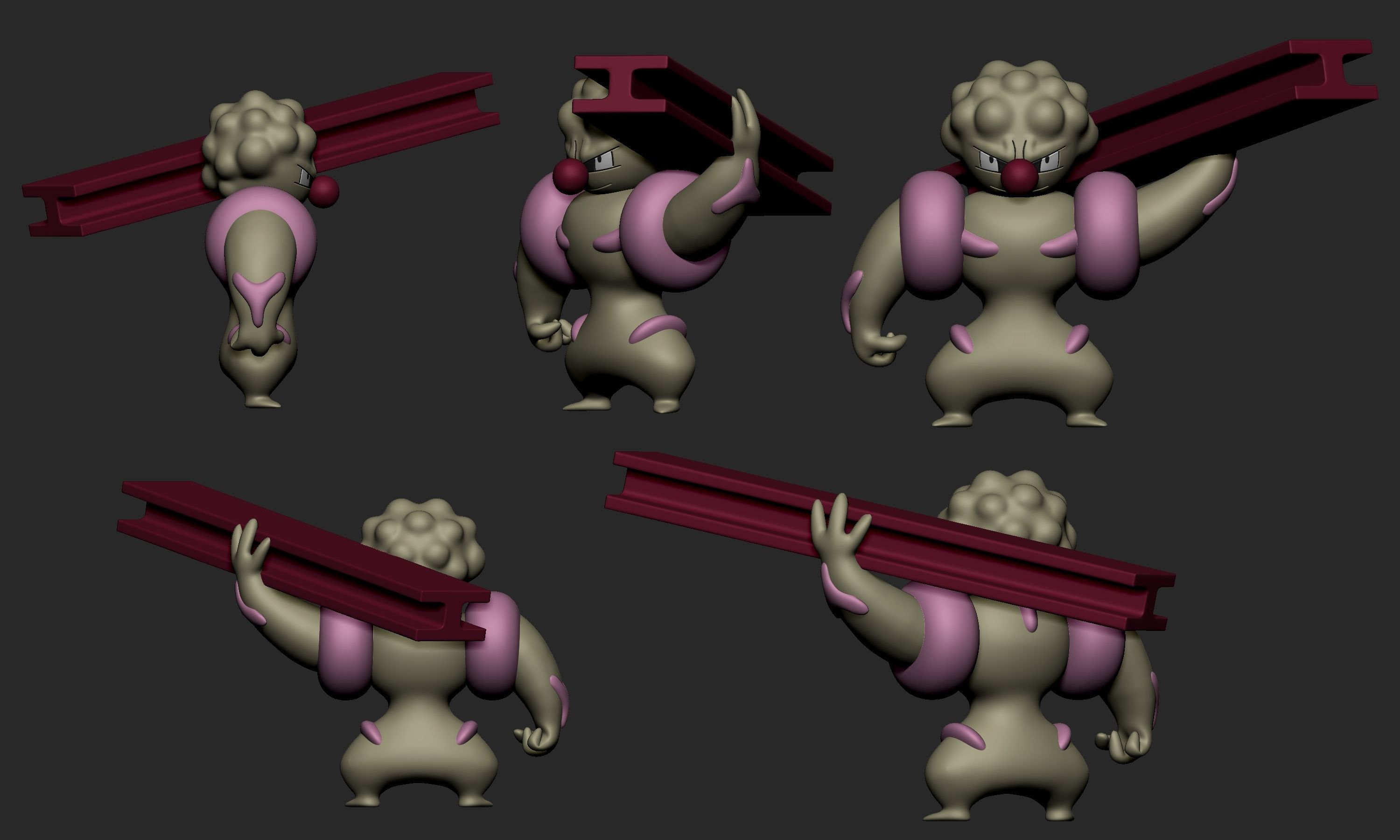 Pokemon - Gurdur 3D print model_3