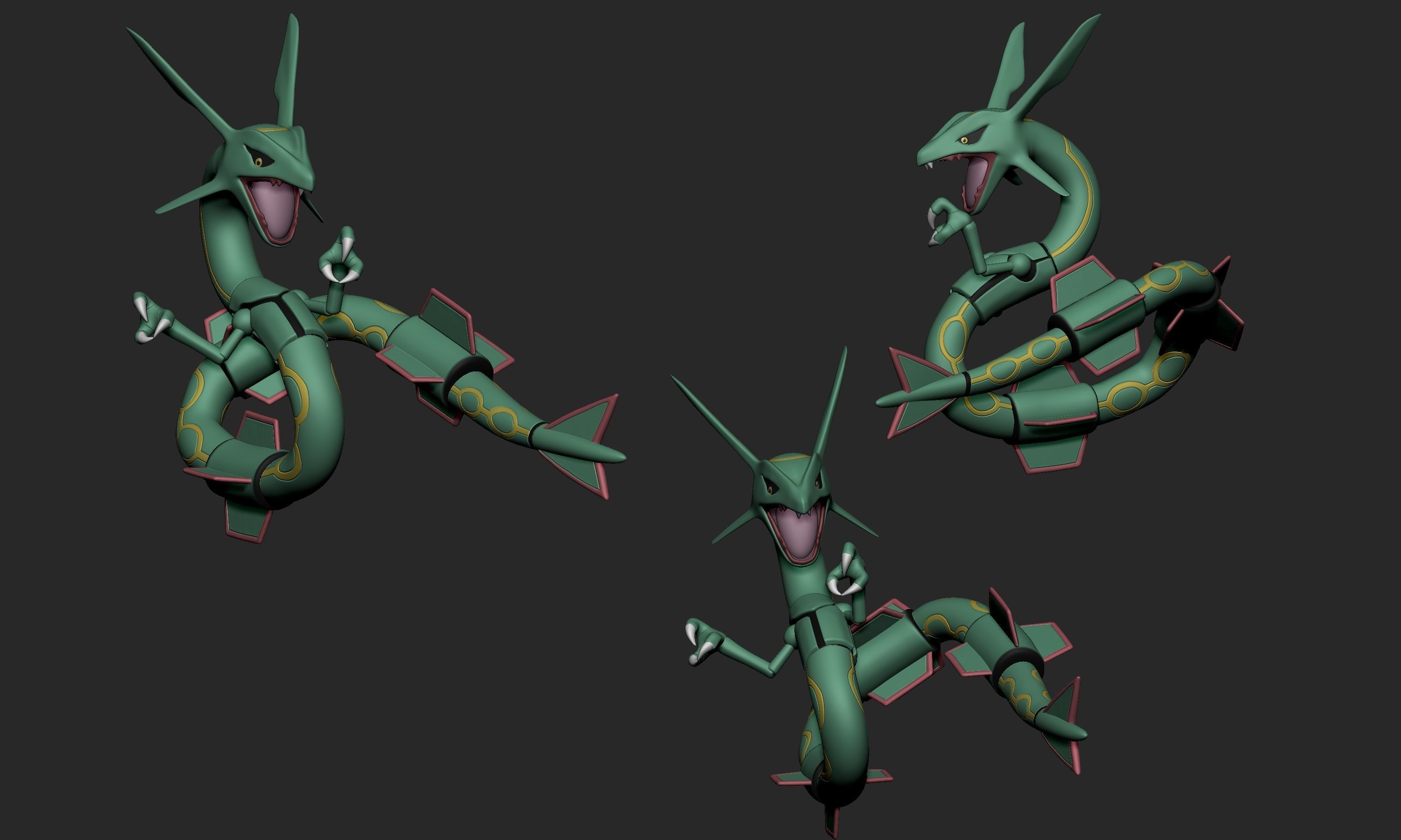 Pokemon - Rayquaza 3D print model_4