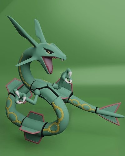 Pokemon - Rayquaza 3D print model