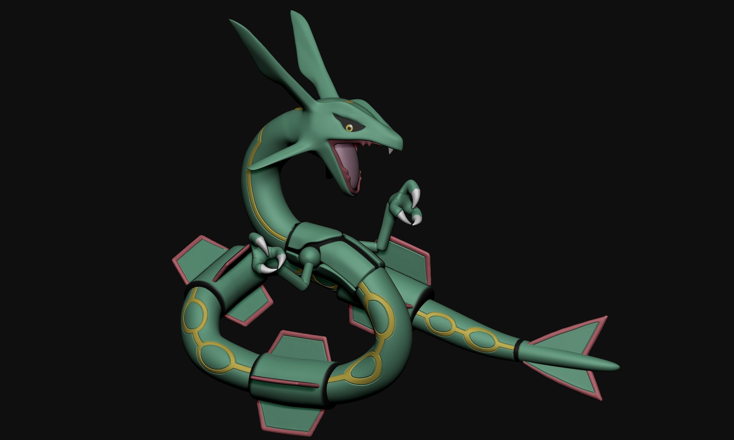 Pokemon - Rayquaza 3D print model_2
