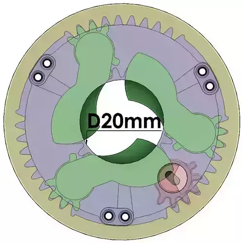 3DP3BLROD20A Iris mechanism mechanical shutter diy craft 3D print model