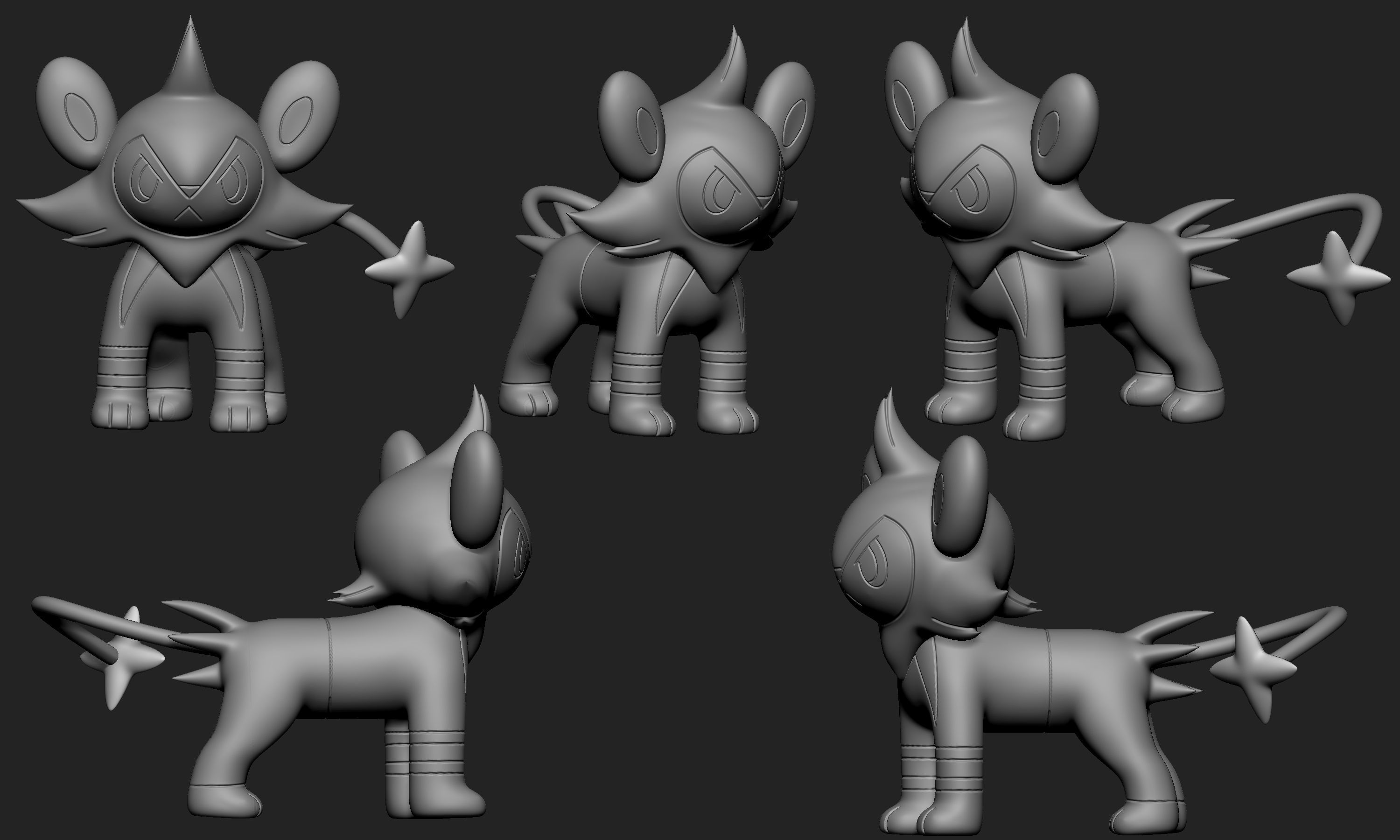 Pokemon - Luxio 3D print model_2