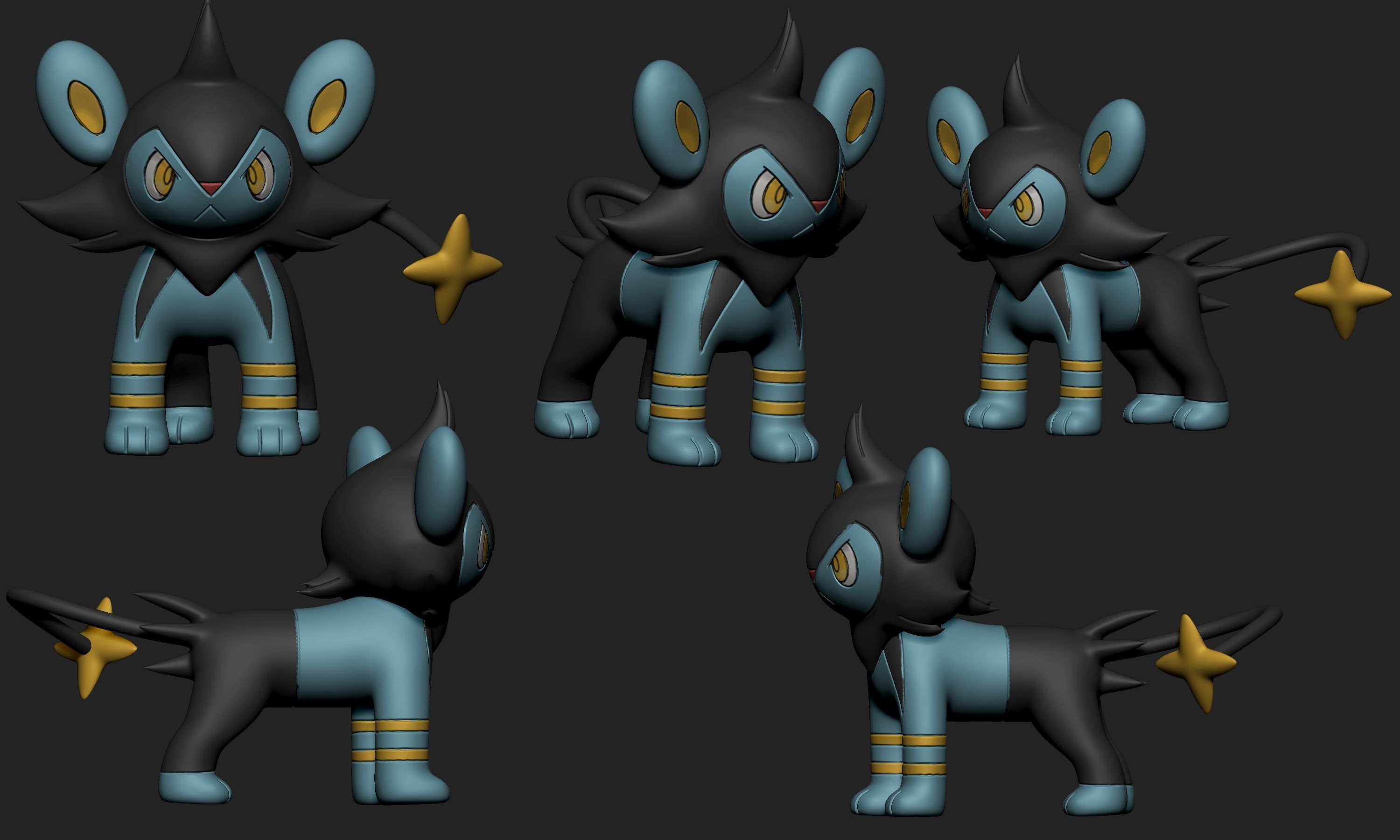 Pokemon - Luxio 3D print model_3