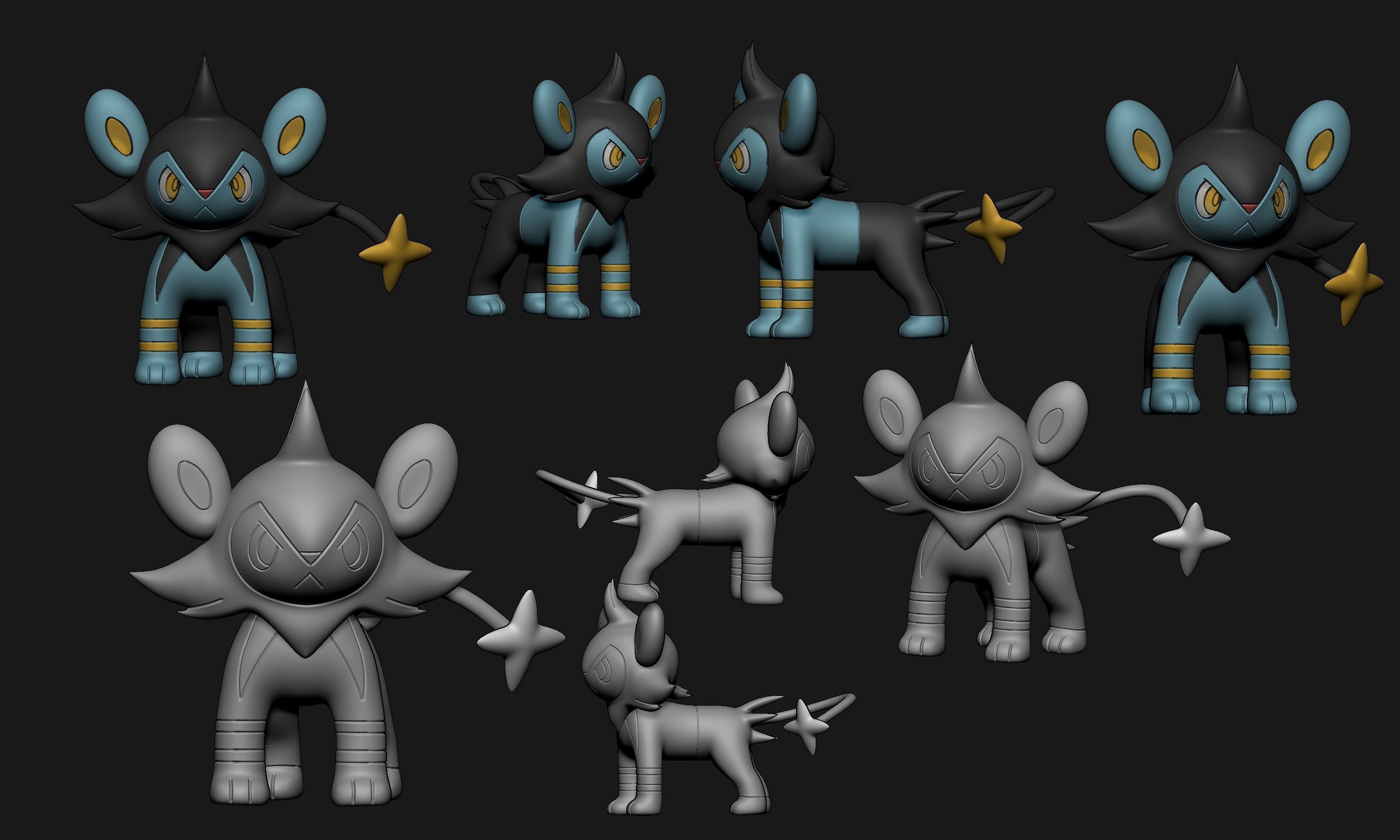 Pokemon - Luxio 3D print model_1