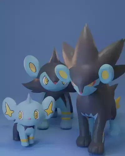 Pokemon - Shinx Luxio and Luxray