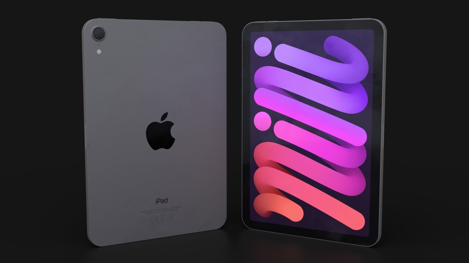 Apple Ipad Mini 2021 - Silver Low-poly 3D model_1