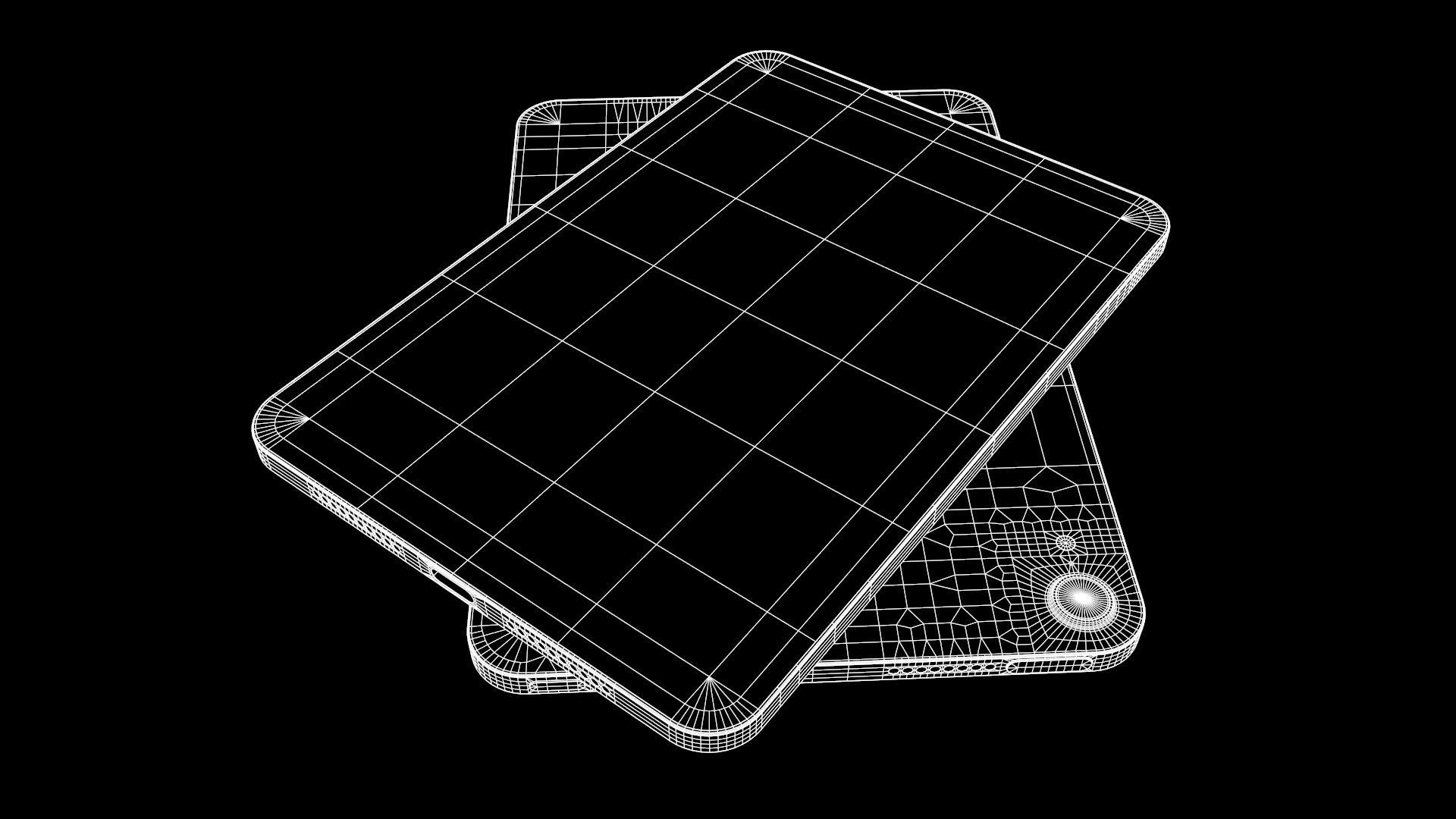 Apple Ipad Mini 2021 - Silver Low-poly 3D model_2