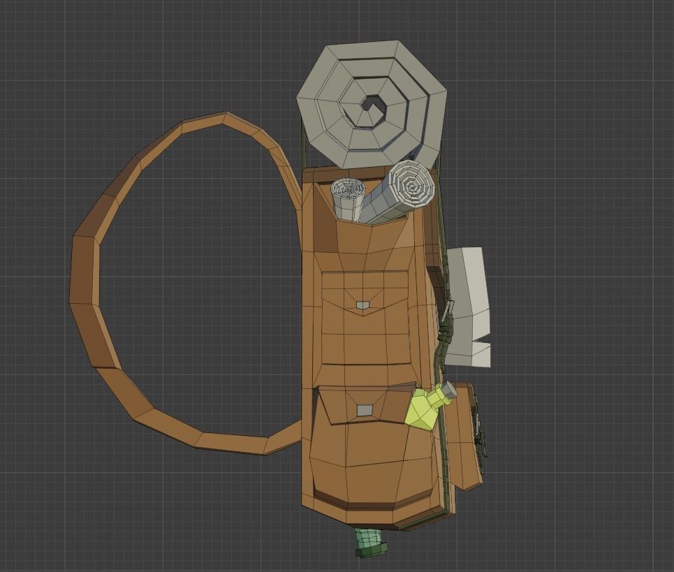 Low Poly Adventurer animated character holding sword Free low-poly 3D model_14