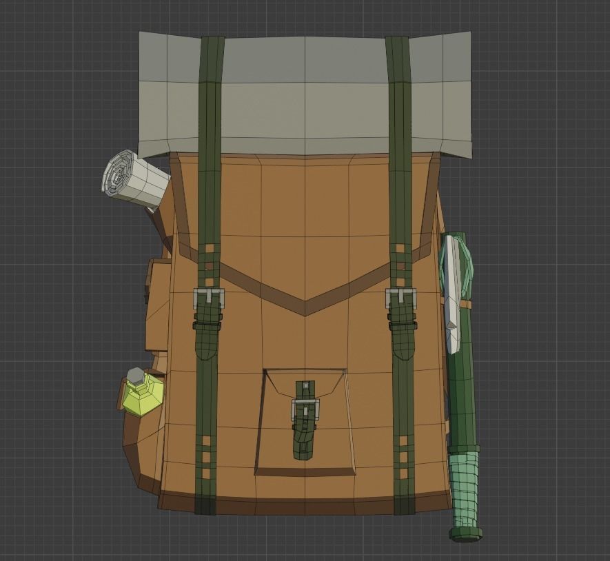 Low Poly Adventurer animated character holding sword Free low-poly 3D model_13