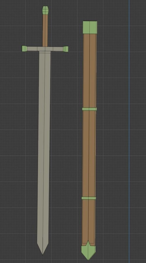 Low Poly Adventurer animated character holding sword Free low-poly 3D model_23