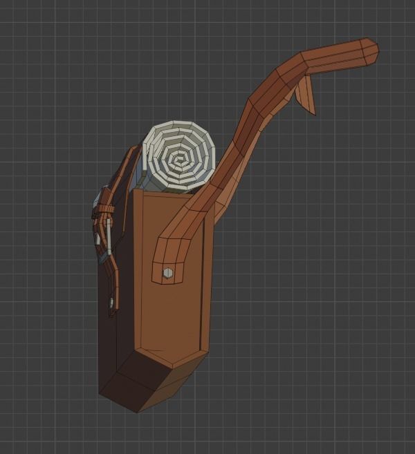 Low Poly Adventurer animated character holding sword Free low-poly 3D model_18