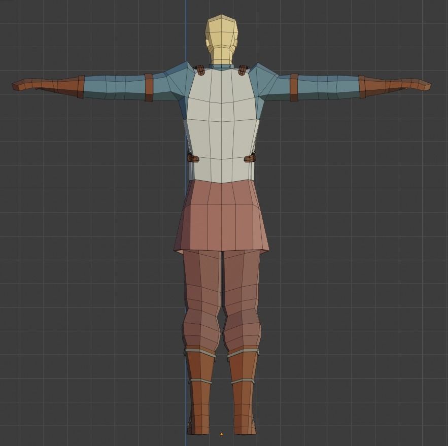 Low Poly Adventurer animated character holding sword Free low-poly 3D model_31