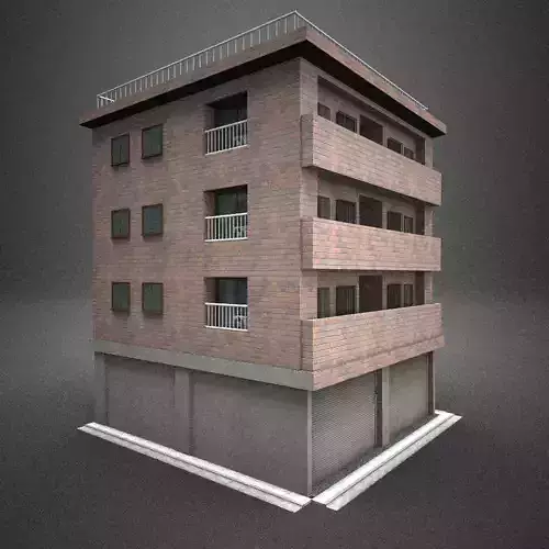 Japan building 08 model in Lightwave 3D