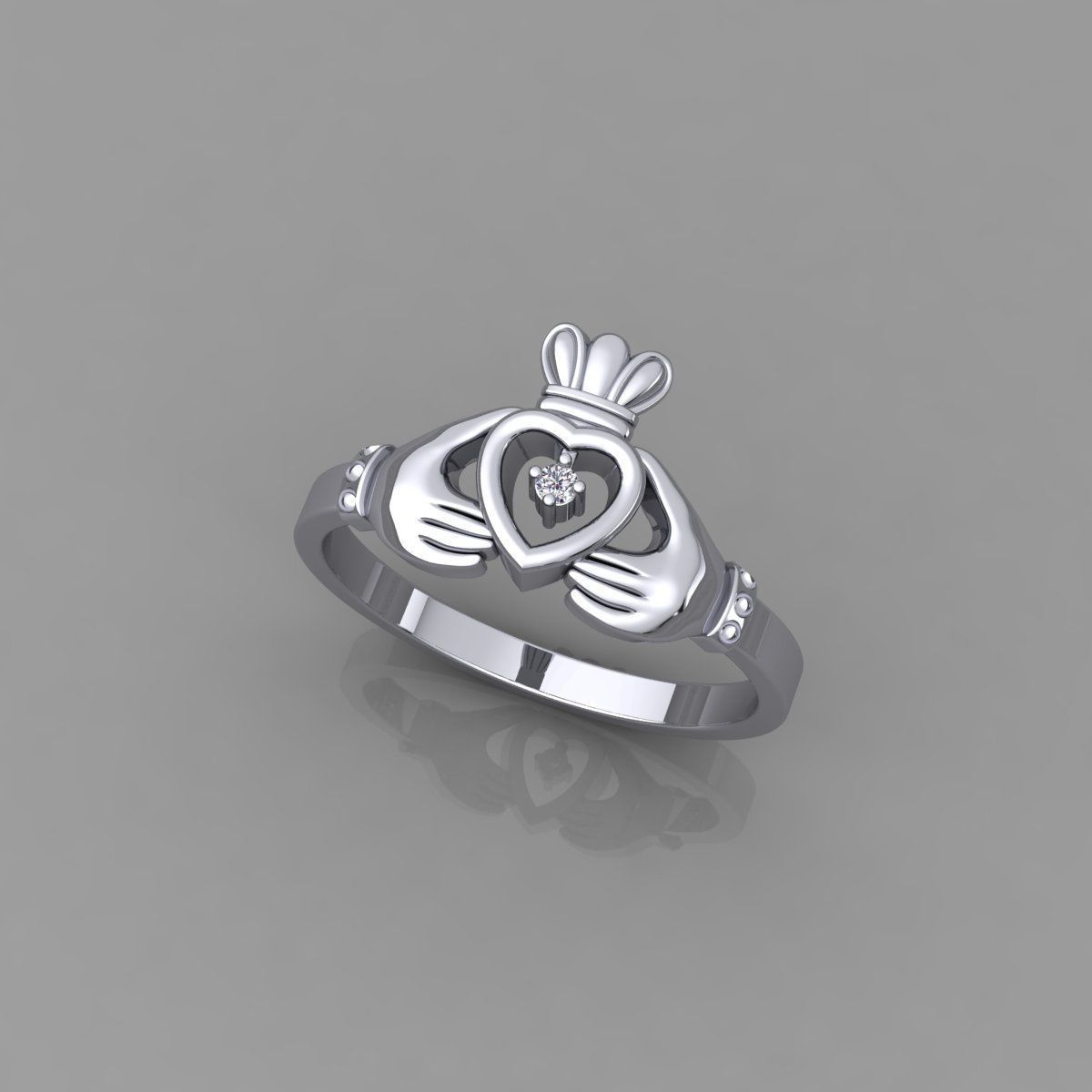 Heart Hand Ring 3d Model and render Detail  3D print model_12