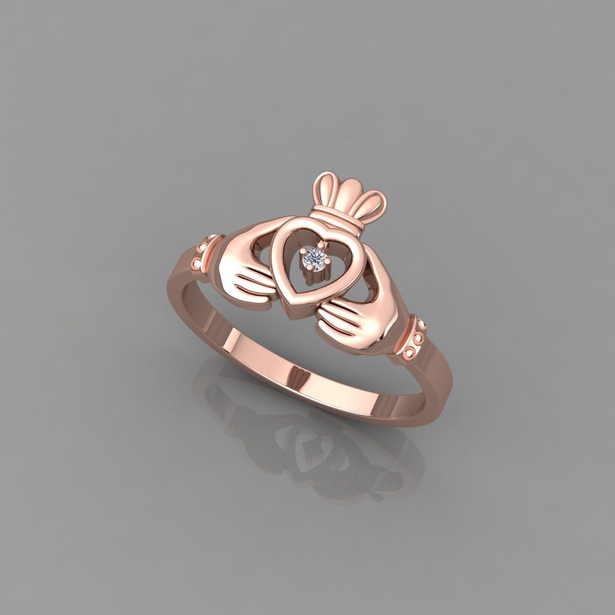 Heart Hand Ring 3d Model and render Detail  3D print model_5