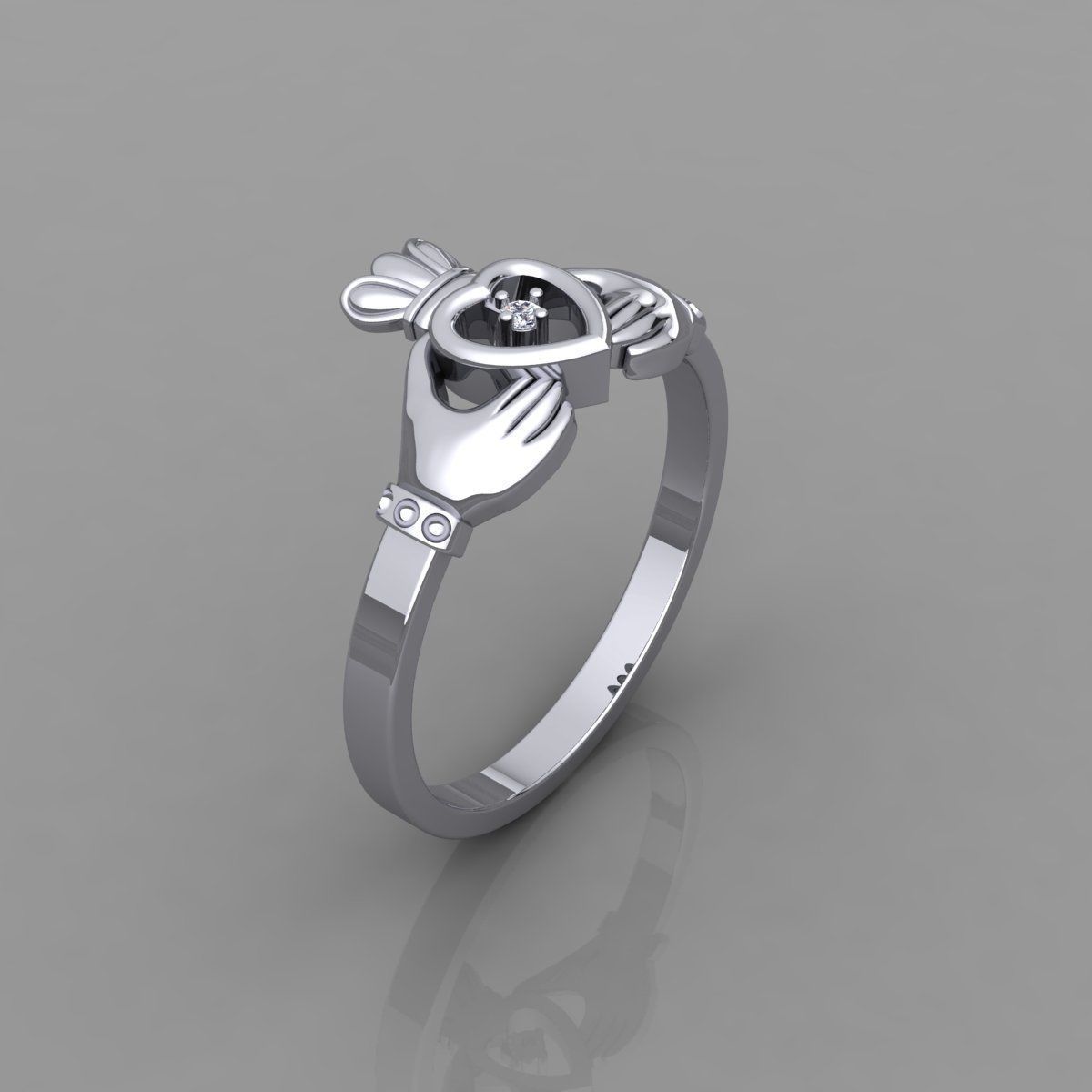 Heart Hand Ring 3d Model and render Detail  3D print model_9