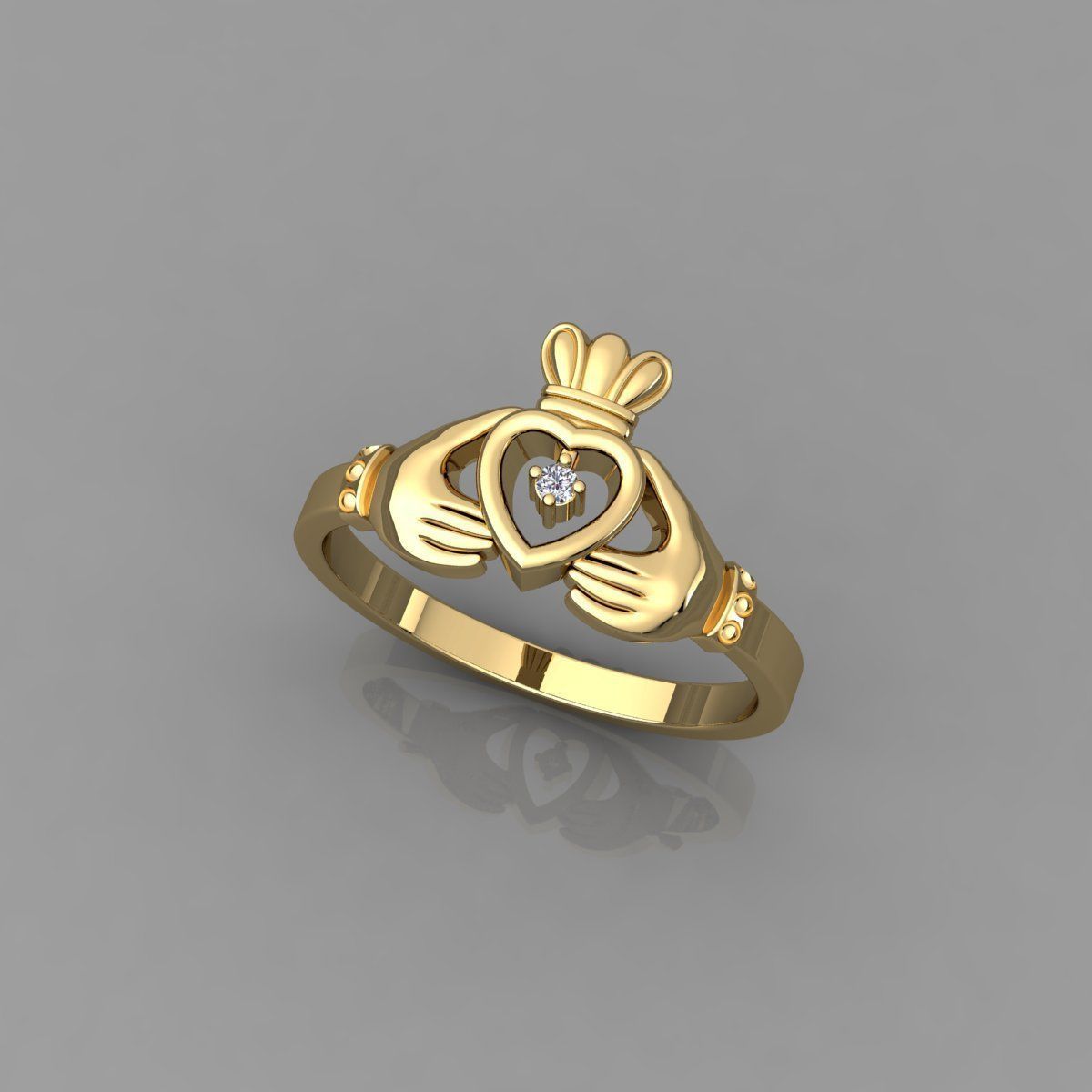 Heart Hand Ring 3d Model and render Detail  3D print model_10