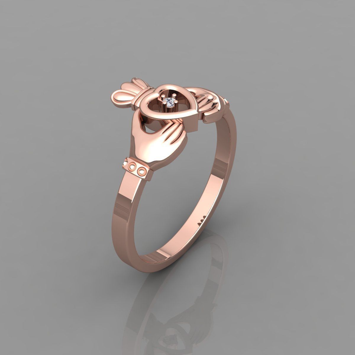 Heart Hand Ring 3d Model and render Detail  3D print model_8