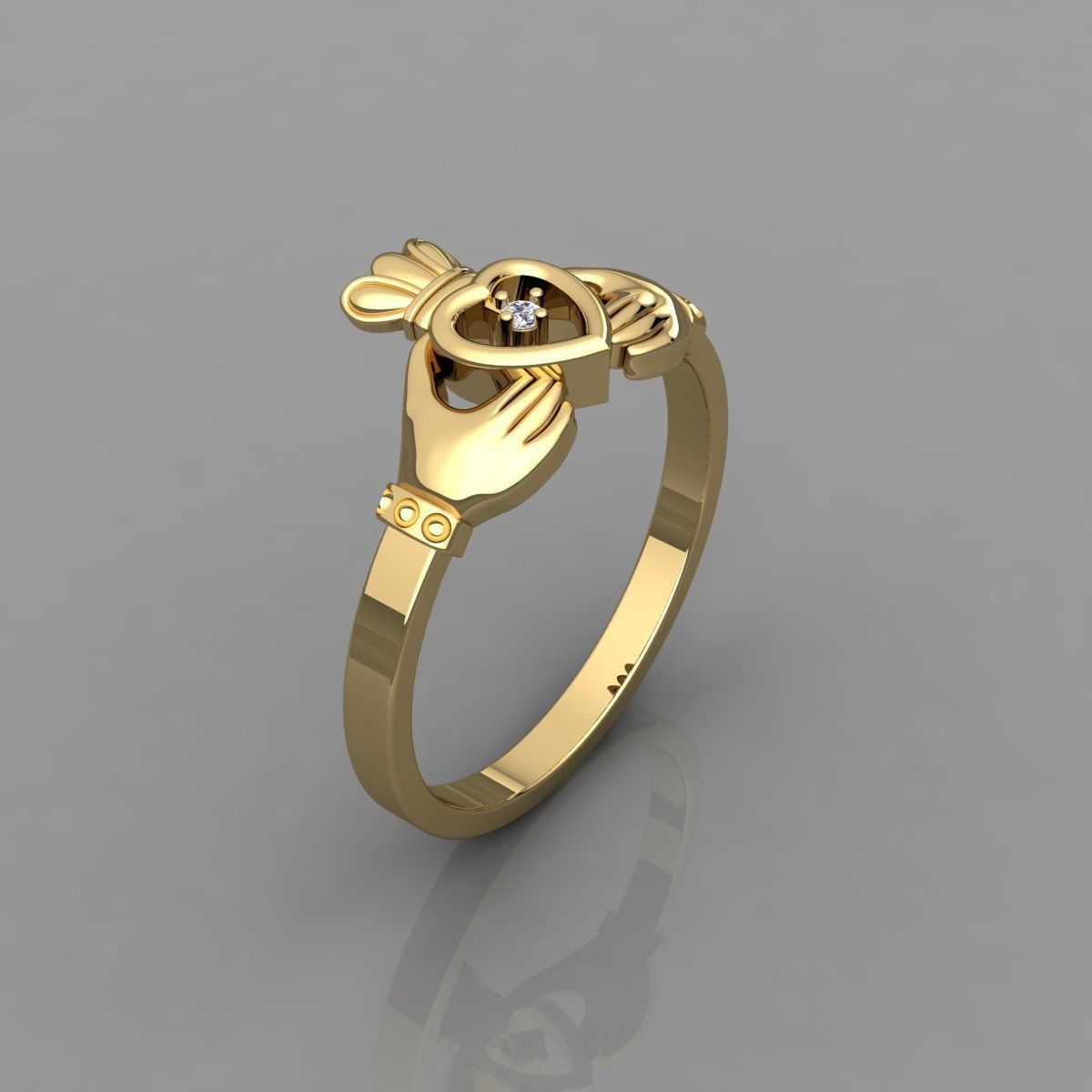 Heart Hand Ring 3d Model and render Detail  3D print model_7