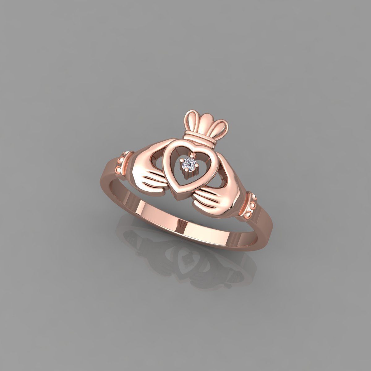 Heart Hand Ring 3d Model and render Detail  3D print model_11