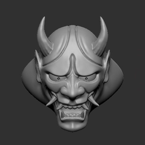 Ring Pendant Oni 3D print model_6