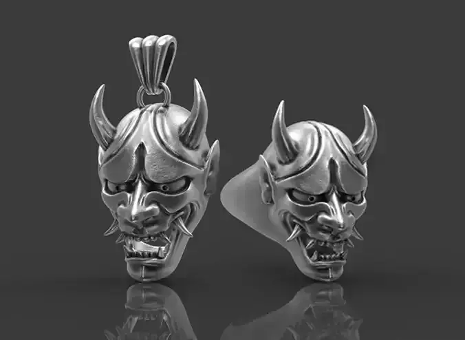 Ring Pendant Oni