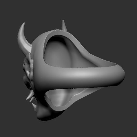 Ring Pendant Oni 3D print model_7