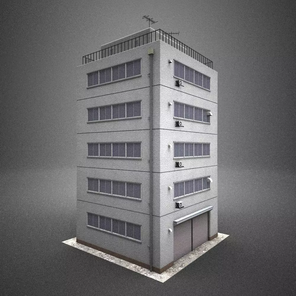 Japan building 11 model in Lightwave 3D 3D model_0