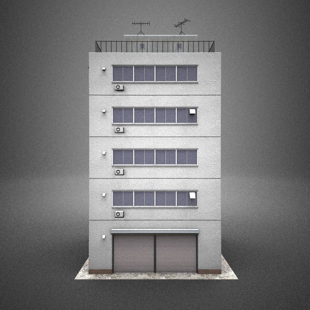 Japan building 11 model in Lightwave 3D 3D model_1