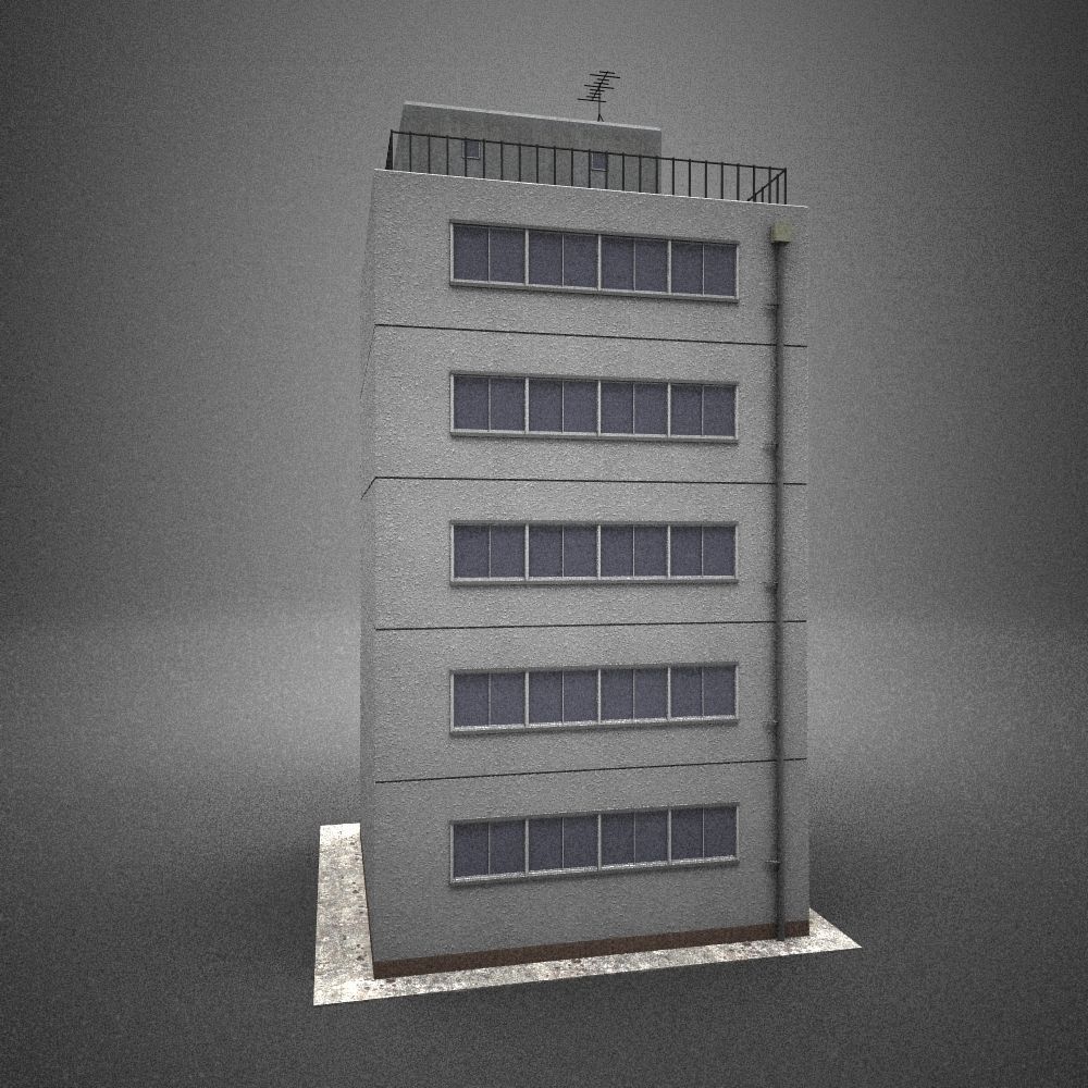 Japan building 11 model in Lightwave 3D 3D model_2
