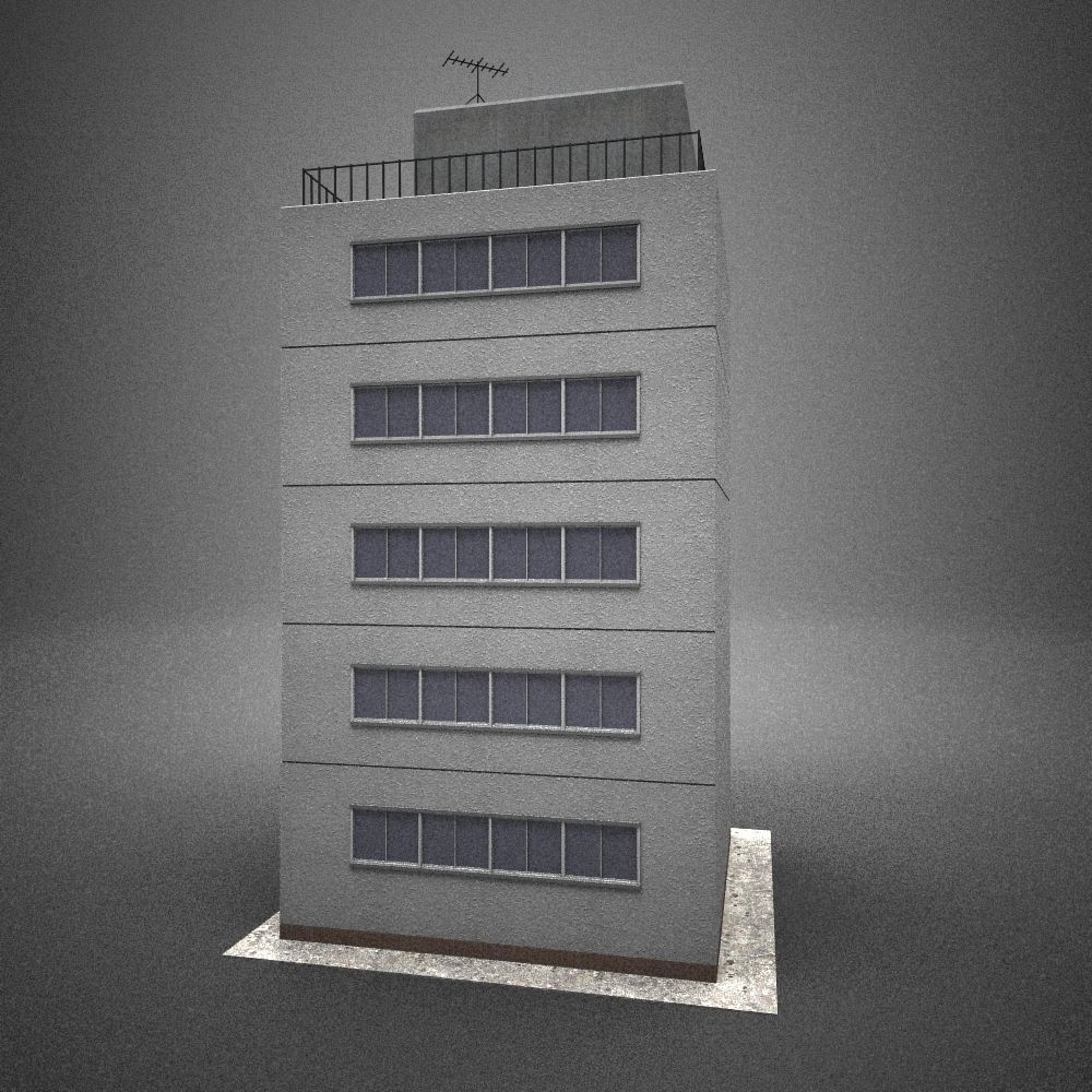Japan building 11 model in Lightwave 3D 3D model_5