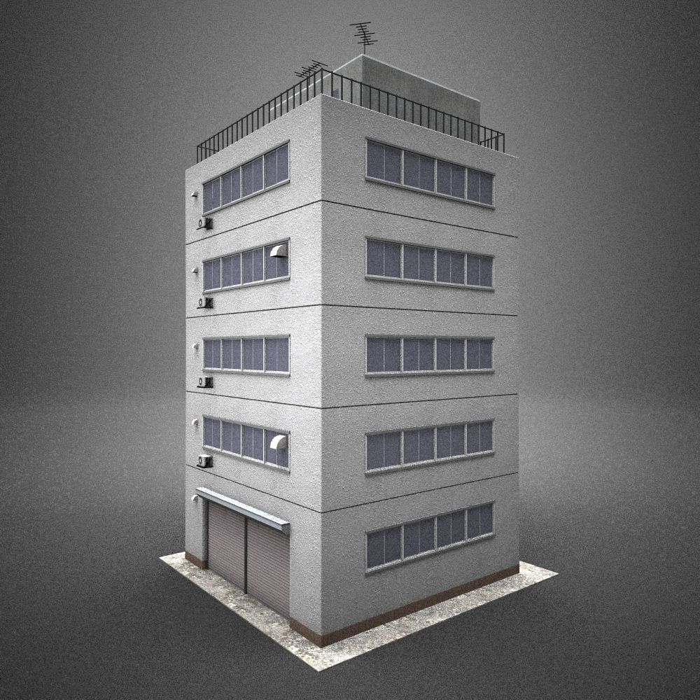Japan building 11 model in Lightwave 3D 3D model_6