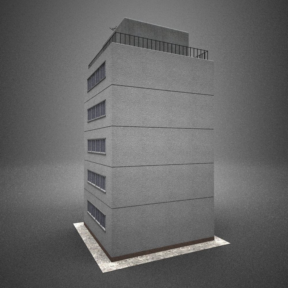 Japan building 11 model in Lightwave 3D 3D model_4