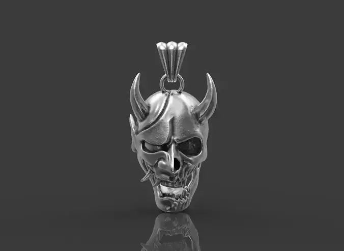 Pendant Oni Skull