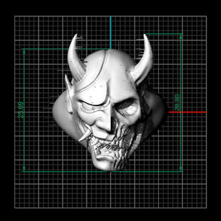 Ring Oni Skull 3D print model_8