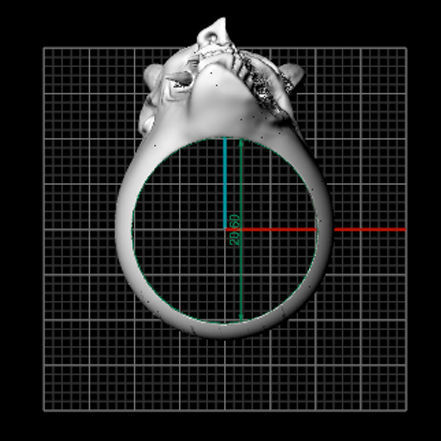 Ring Oni Skull 3D print model_9