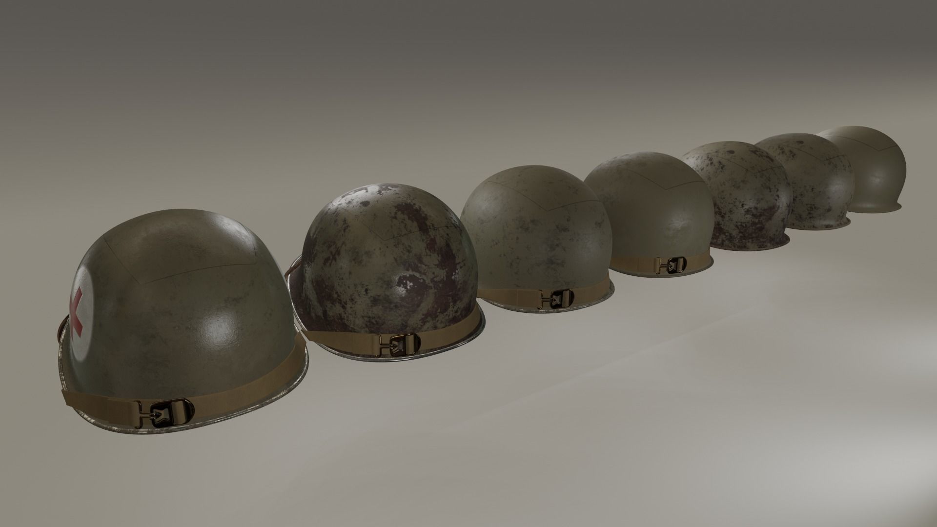 Accurate M1 Army Helmet 3D Model Low-poly 3D model_4