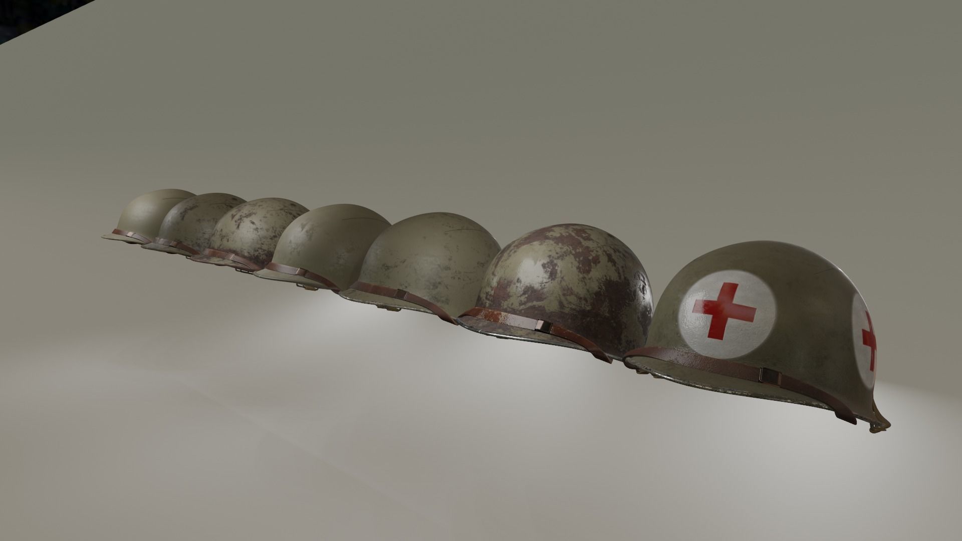 Accurate M1 Army Helmet 3D Model Low-poly 3D model_3